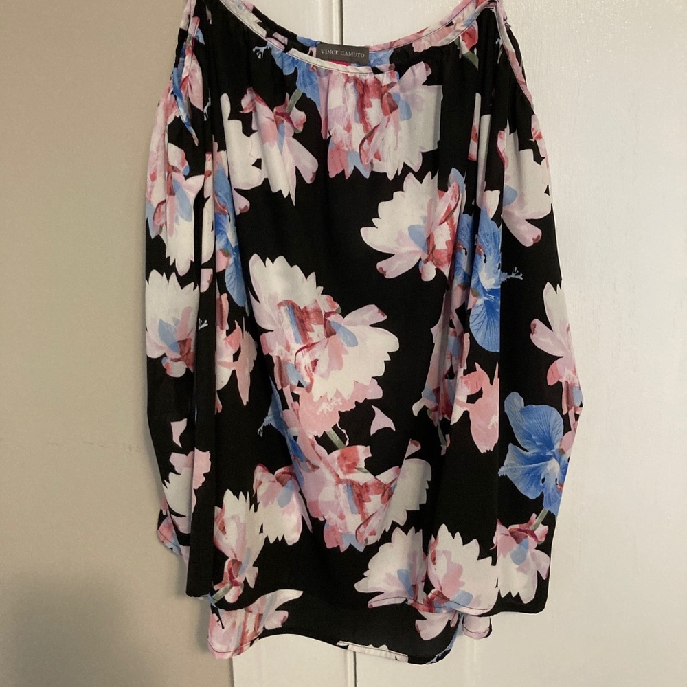 Vince Camuto Cold Shoulder Floral Blouse